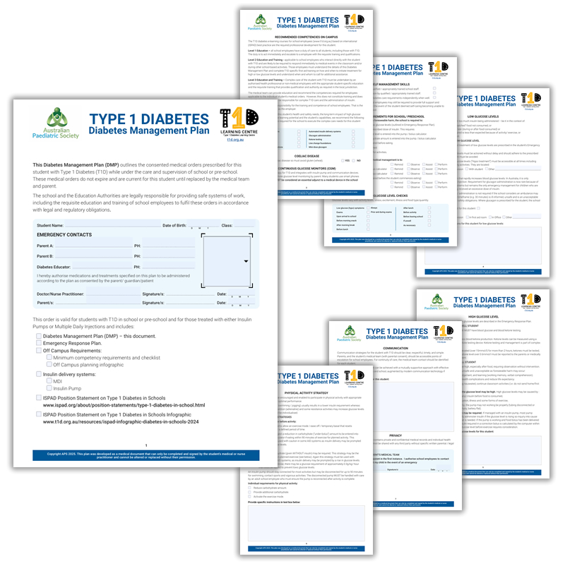 APS Diabetes Management Plan